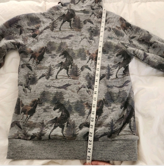Ariat REAL Women's Sherpa Lined Full Zip Hoodie Western Horse Print Size XS New - Picture 9 of 9